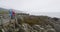 Punakaiki Pancake Rocks tourists couple travel Paparoa National Park New Zealand