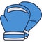 Punch boxing glove vector icon sport equipment