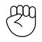 Punch, Clenched Fist icon. Squeezed fist. Vector illustration