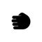 Punch, Clenched Fist, Power Hand Flat Vector Icon