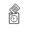 Punch clock icon