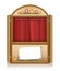 Punch and Judy Booth Brown Closed Curtain