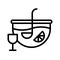 Punch vector illustration, Beverage line style icon