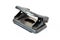 The puncher is metallic gray. Old vintage hole punch on a white background