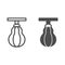 Punching heavy bag line and solid icon. Attribute for boxing on gym circuit symbol, outline style pictogram on white background.