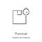 punctual icon vector from logistics and shipping collection. Thin line punctual outline icon vector illustration. Linear symbol