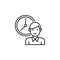 Punctuality icon. Element of interview icon