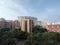 Pune, India - Nov 25 2021: Office and residential buildings in the evening at Pune India, Cityscape with modern apartment