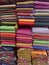 Pune, Maharashtra, India, 14 September 2022, Saree Shop during festival, traditional Indian clothes, colorful sarees at the market