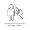 Punishment gesture linear icon