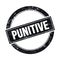 PUNITIVE text on black grungy round stamp