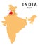 Punjab in India map. Panjab Map vector illustration