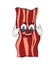 Punk cartoon illustration of bacon