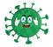 Punk cartoon illustration of  virus