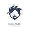 Punk face icon. Trendy flat vector Punk face icon on white background from People collection