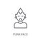 Punk face icon. Trendy Punk face logo concept on white backgroun