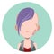 Punk girl avatar