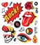 Punk Patch Vector Illustration Collection Poster