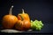 Punkins on a rustic background, Thanksgiving abstract