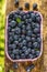 Punnet of blueberries