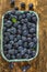 Punnet of blueberries