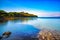 Punta Ala sea, wild beach bay. Maremma Tuscany, Italy Europe