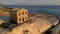 Punta Bianca Sicily Agrigento, white cliffs coast with abdonned house in Siclia
