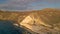 Punta Bianca Sicily Agrigento, white cliffs coast with abdonned house in Siclia