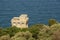 Punta Campanella and landscape of Sorrento`s peninsula and island of Capri