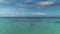 Punta Cana playa. Aerial view of tropical island beach and palm trees