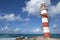 Punta Cancun lighthouse on sunny day