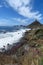 Punta de Parata rocky coastline and genovese tower, Iles Sanguinaires, Corsica