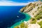 The Punta Nera beach in summer on the Elba island in Italy