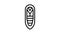 pupa cocoon silkworm line icon animation