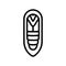 pupa cocoon silkworm line icon vector illustration