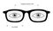Pupillary distance measurement template Eye frame glasses fashion accessory medical illustration. Optical center