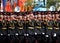 Pupils of the Moscow military Suvorov school during the parade on the Red Square in honor of the Victory Day.