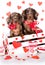 Puppies in Valentine`s Day