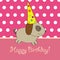 Puppy birthday card design