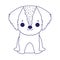 Puppy dog domestic sitting cartoon pets