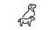 puppy and dog line icon animation