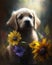 Puppy, golden retriever. Generative AI.