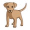 Puppy labrador.Animals single icon in cartoon style rater,bitmap symbol stock illustration web.