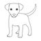 Puppy labrador.Animals single icon in outline style vector symbol stock illustration web.