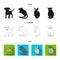 Puppy, rodent, rabbit and other animal species.Animals set collection icons in black,flat,outline style vector symbol