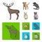 Puppy, rodent, rabbit and other animal species.Animals set collection icons in cartoon,flat style vector symbol stock
