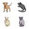Puppy, rodent, rabbit and other animal species.Animals set collection icons in cartoon style vector symbol stock