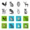 Puppy, rodent, rabbit and other animal species.Animals set collection icons in monochrome,flat style vector symbol stock