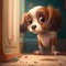 Puppy\'s fears make him timid and unhappy storybook