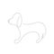 Puppy silhouette design, vector illlustration